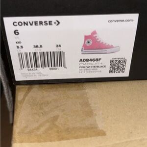 Converse Pink and White High-Tops